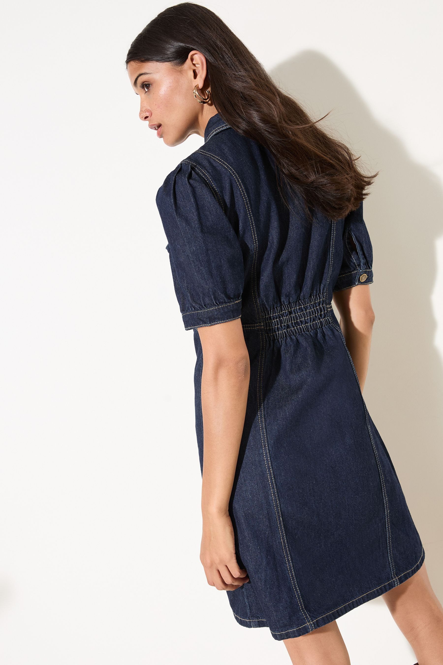 Friends Like These Jeanskleid Friends Like These Minikleid mit Saumdetail ( günstig online kaufen