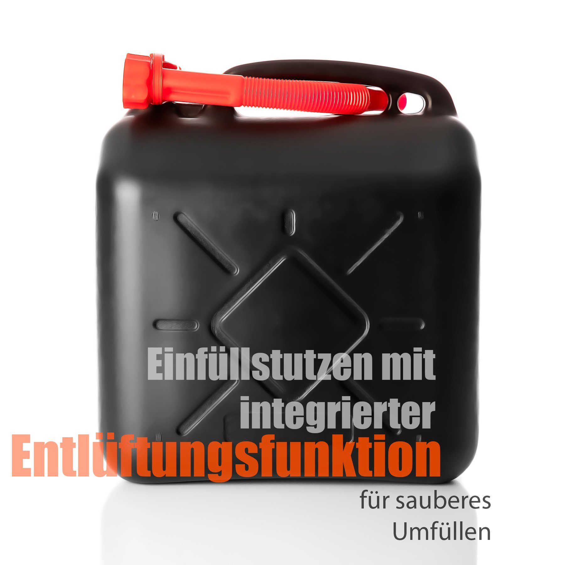 BigDean Benzinkanister Kraftstoffkanister 20L Benzin & Diesel UN-Zulassung (Set, 1 St., Kraftstoffkanister), Kraftstoffkanister, UN-Zulassung, Benzin, Diesel, AdBlue, Öl