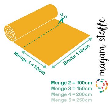 MAGAM-Stoffe Stoff "Mona", uni Baumwollstoff aus Niederlande ÖKO-TEX Meterware ab 50cm