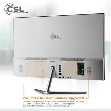 CSL Unity F24-GLS mit Windows 10 Pro All-in-One PC (23,8 Zoll, Intel Celeron N4120, UHD Graphics 600, 16 GB RAM, 256 GB SSD)