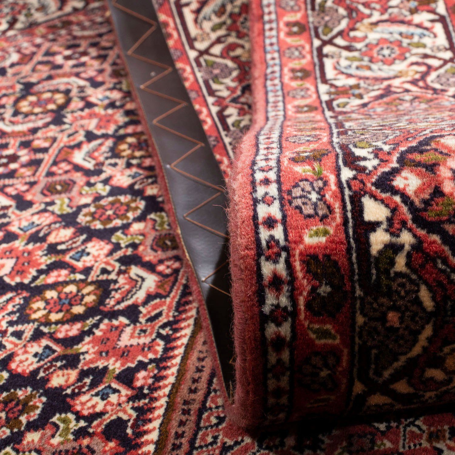 Orientteppich Perser - morgenland, x 200 - 288 cm Wohnzimmer, Zertifikat Einzelstück Handgeknüpft, - 15 Höhe: Bidjar rechteckig, mit mm, braun