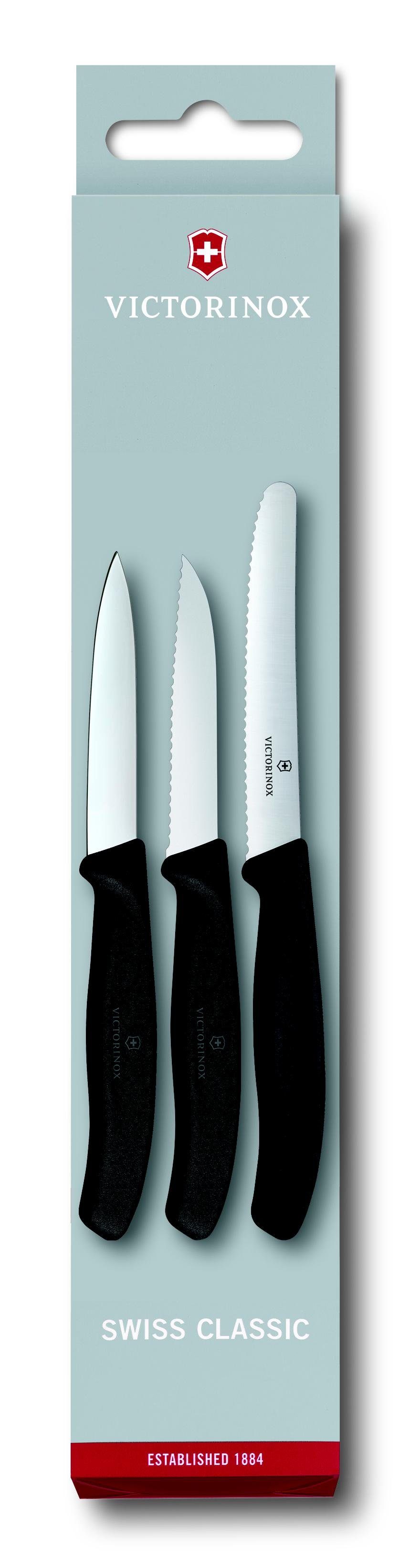 Victorinox Gemüsemesser-Set 3-tlg., SwissClassic, schwarz Taschenmesser