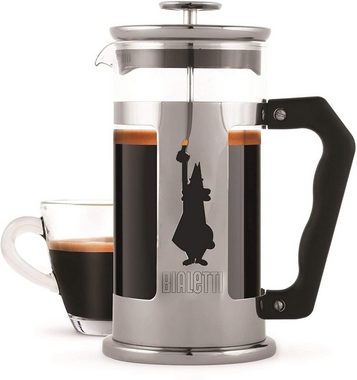 BIALETTI French Press Kanne Preziosa Kaffeebereiter Teebereiter Espressokocher Silber 0,35L French