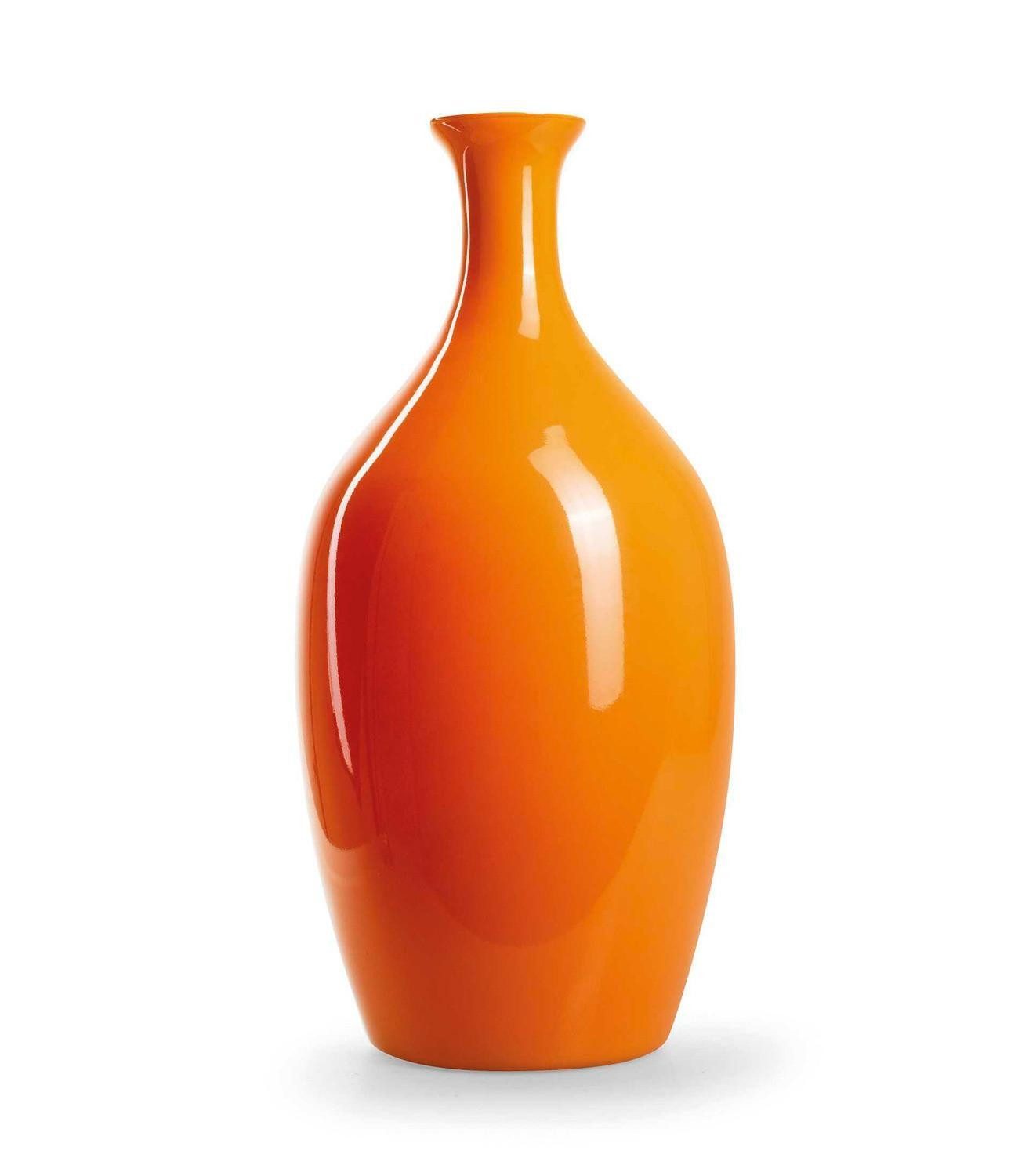 Dekovase TINKELS, Ø 23 x H 45 cm, Orange, Glas, (1 St)