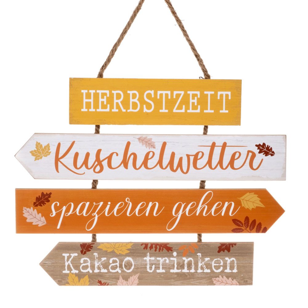 dio Dekohänger Schild Holz 35x26cm Herbstzeit Wandhänger Herbst (1 St)