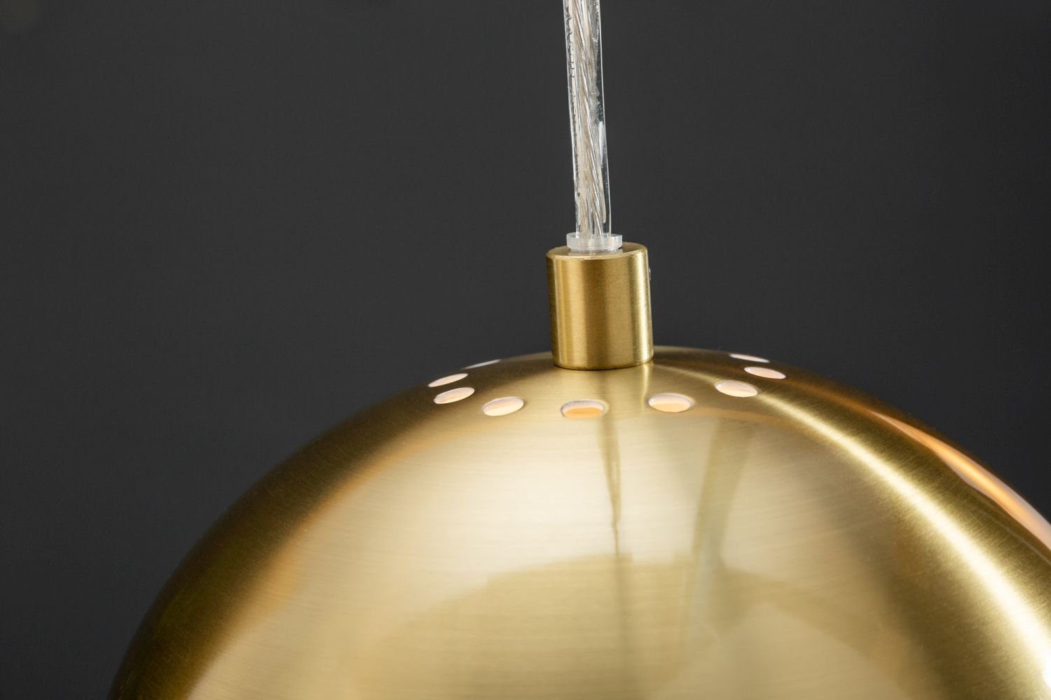 Gold Pendelleuchte Kugelschirme ohne E27 MIRRI, Licht-Erlebnisse verstellbar Metall Leuchtmittel, 3-flammig in