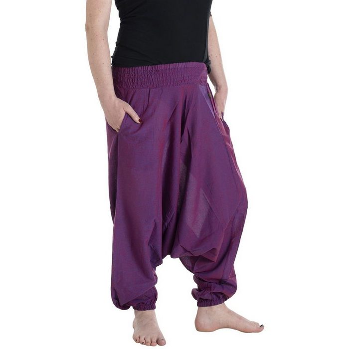 Vishes Haremshose Unisex Haremshose Einfarbig Einheitsgröße 34-46 Orientalisch Yoga Festival Hippie Style