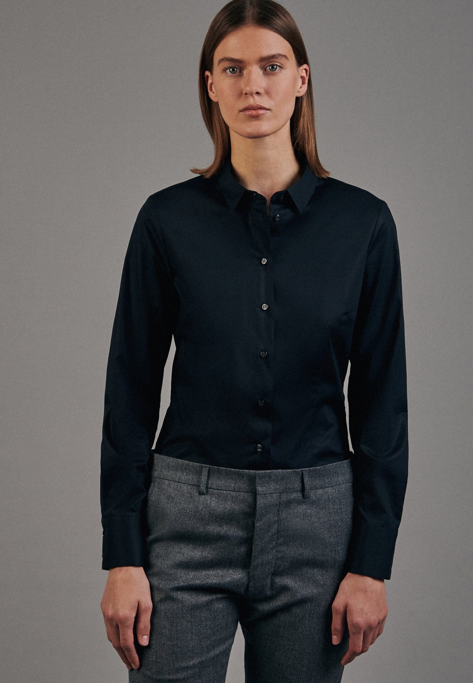 Seidensticker Damen Bluse – Regular Fit Langarm, 100% Viskose – In Bordeauxrot