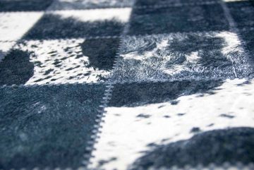 Teppich Kuhfell Optik Teppich Patchwork in Schwarz Grau Creme, Carpetia, rechteckig, Höhe: 8 mm