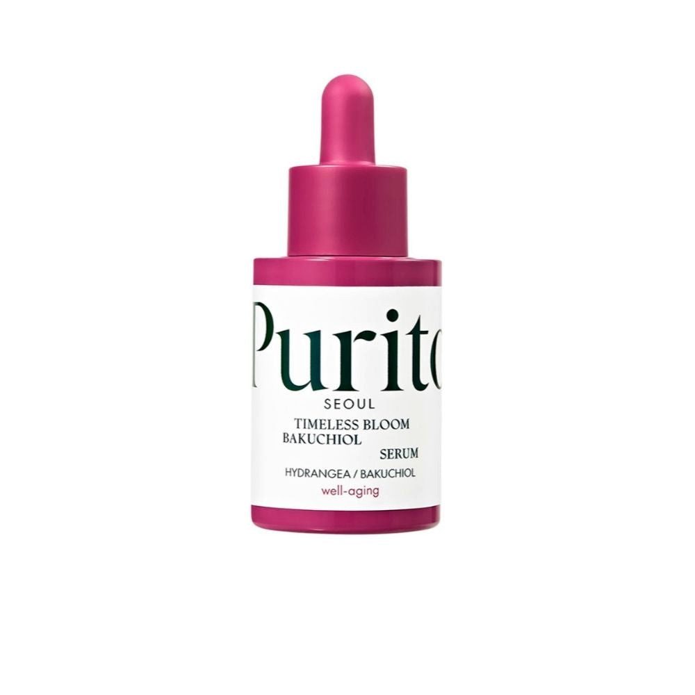 Purito Gesichtsserum PURITO, Bakuchiol Timeless Bloom Revitalizing Serum - 30 ml, Sanftes Anti-Aging-Serum mit Bakuchiol fr empfindliche Haut