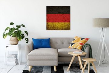 Pixxprint Leinwandbild Deutschlandfahne, Deutschlandfahne (1 St), Leinwandbild fertig bespannt, inkl. Zackenaufhänger