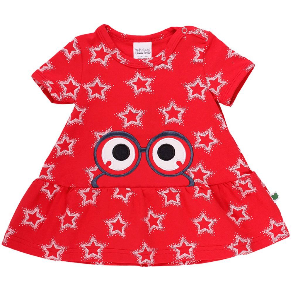 Fred's World by GREEN COTTON Druckkleid Kleid Sterne Alloverprint