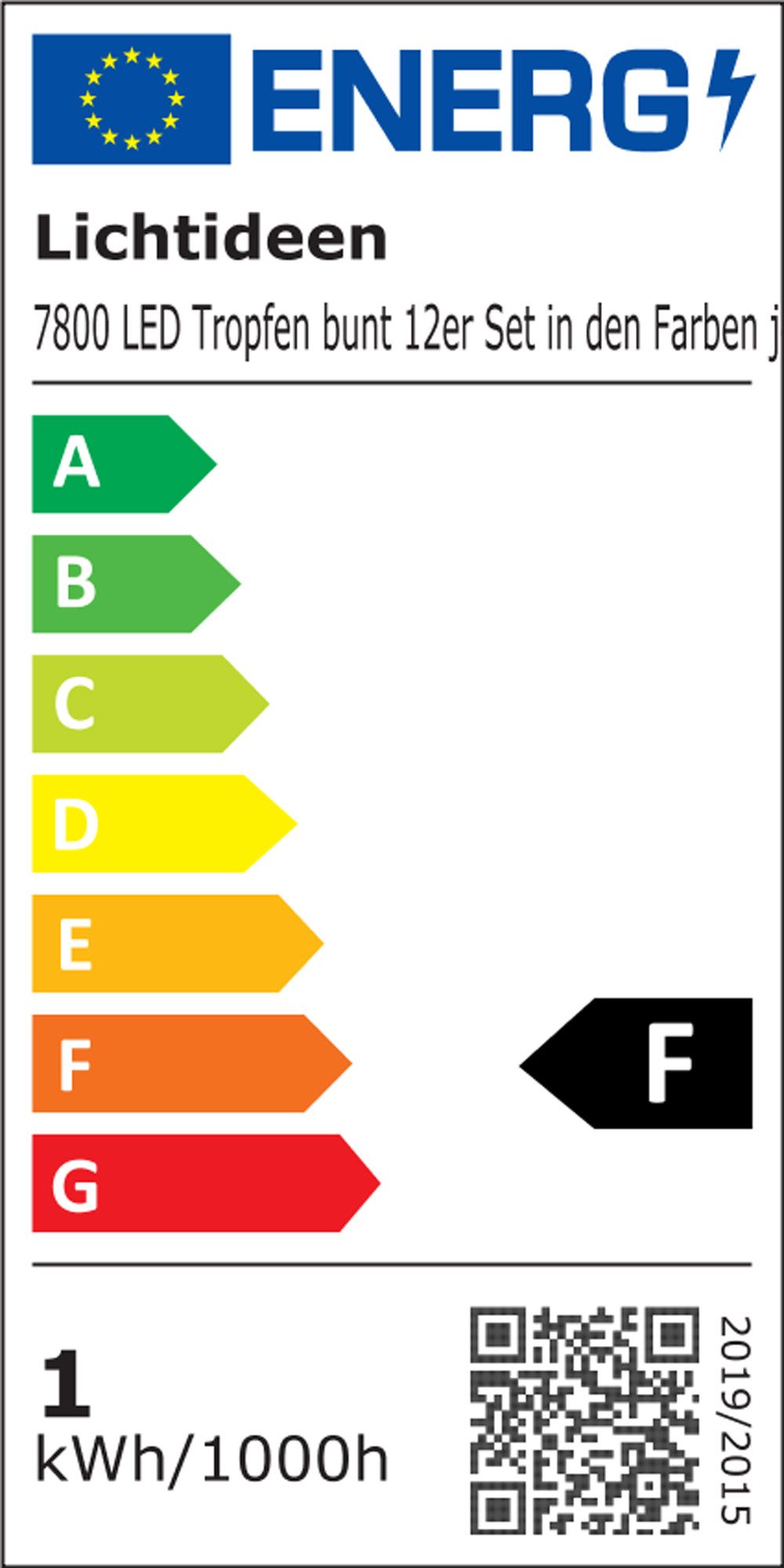 Lichtideen LED-Leuchtmittel 7800 LED Tropfen bunt günstig online kaufen