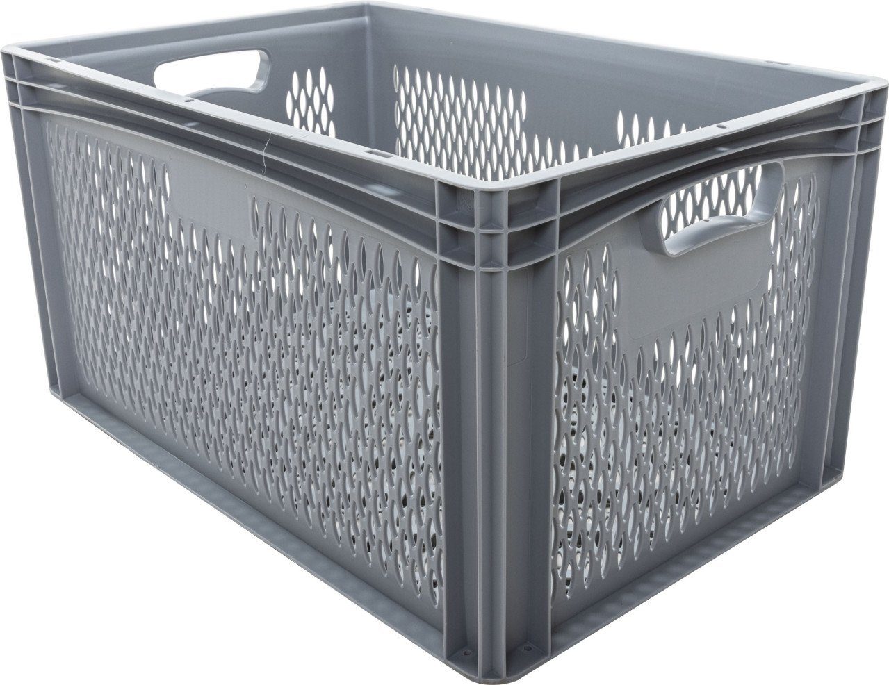 SURPLUS Aufbewahrungsbox Eurobox 60 x 40 x 32 cm, 62 L, durchbrochen, grau günstig online kaufen