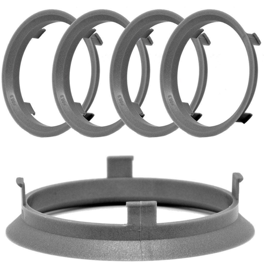 x RKC Felgen Silber Zentrierringe Reifenstift Germany, mm Maße: Made in Ringe 70,1 66,6 4X