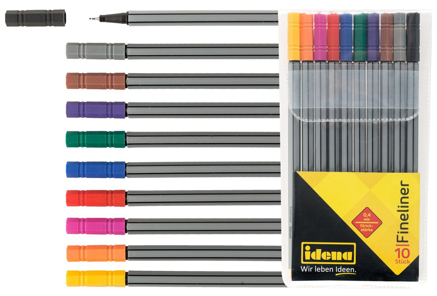 Idena Fineliner Idena 516113 - Fineliner im Etui, 0,4 mm Strichstärke, 1 Set – Bild 2 von 4