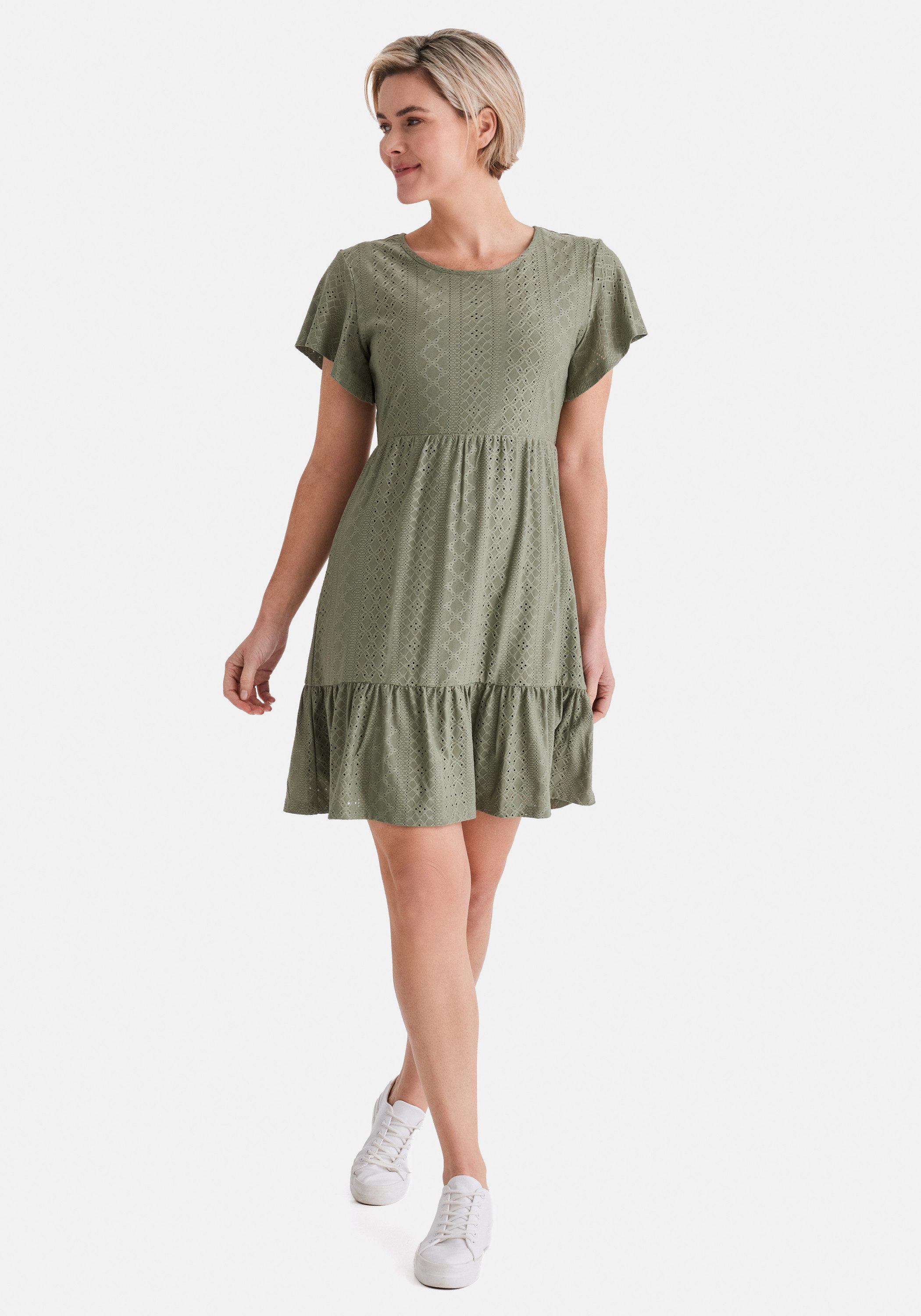 STOOKER WOMEN Spitzenkleid KIRA Kleid Kurzarmkleid Spitze elastisch tailliert für Damen