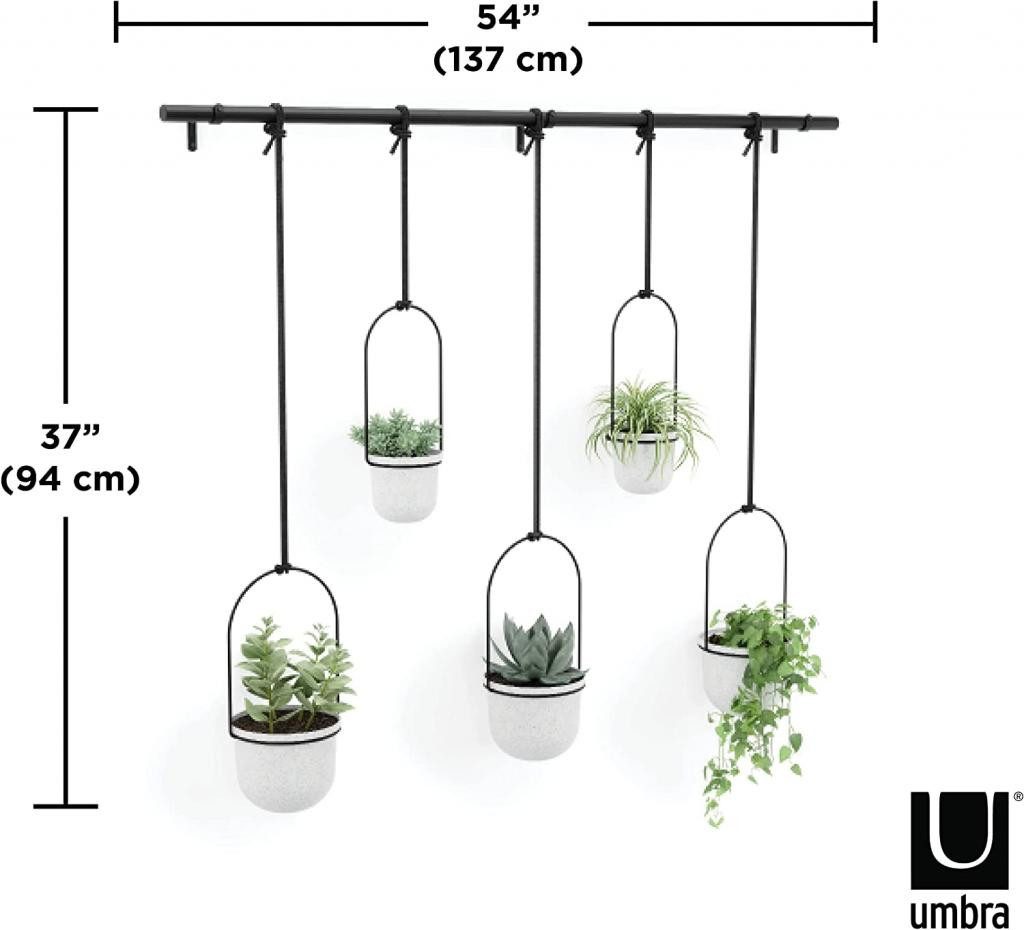Umbra Blumenampel Triflora Hängeblumentopf, Wandvase, Blumentopf, Blumenampel