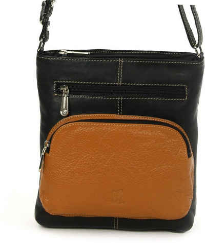 DrachenLeder Handtasche DrachenLeder Tasche Damen Handtasche (Handtasche), Damen, Jugend Tasche aus Leder, Größe ca. 21cm in schwarz, braun