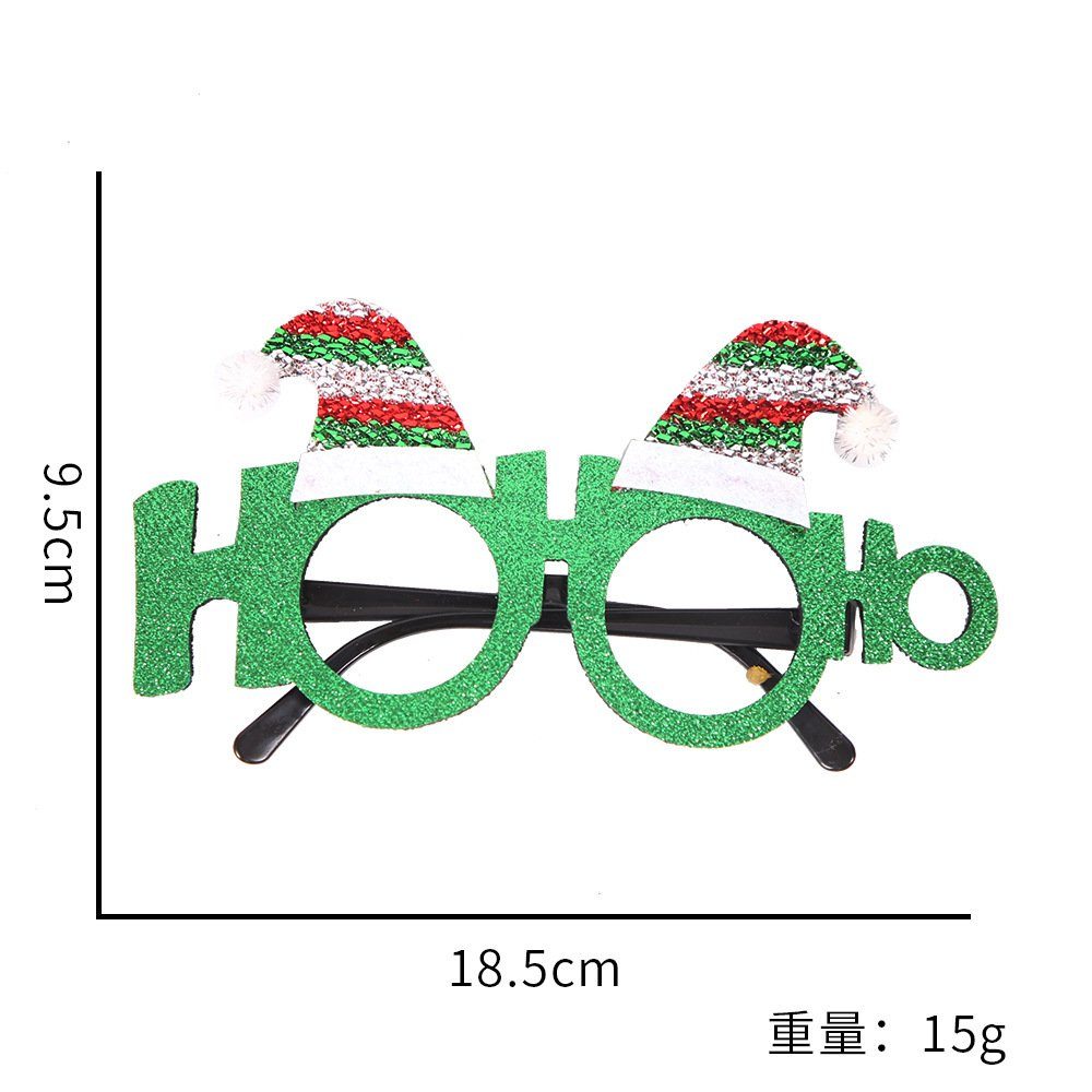 Blusmart Fahrradbrille Neuartiger Weihnachts-Brillenrahmen, Glänzende Weihnachtsmann-Brille 4