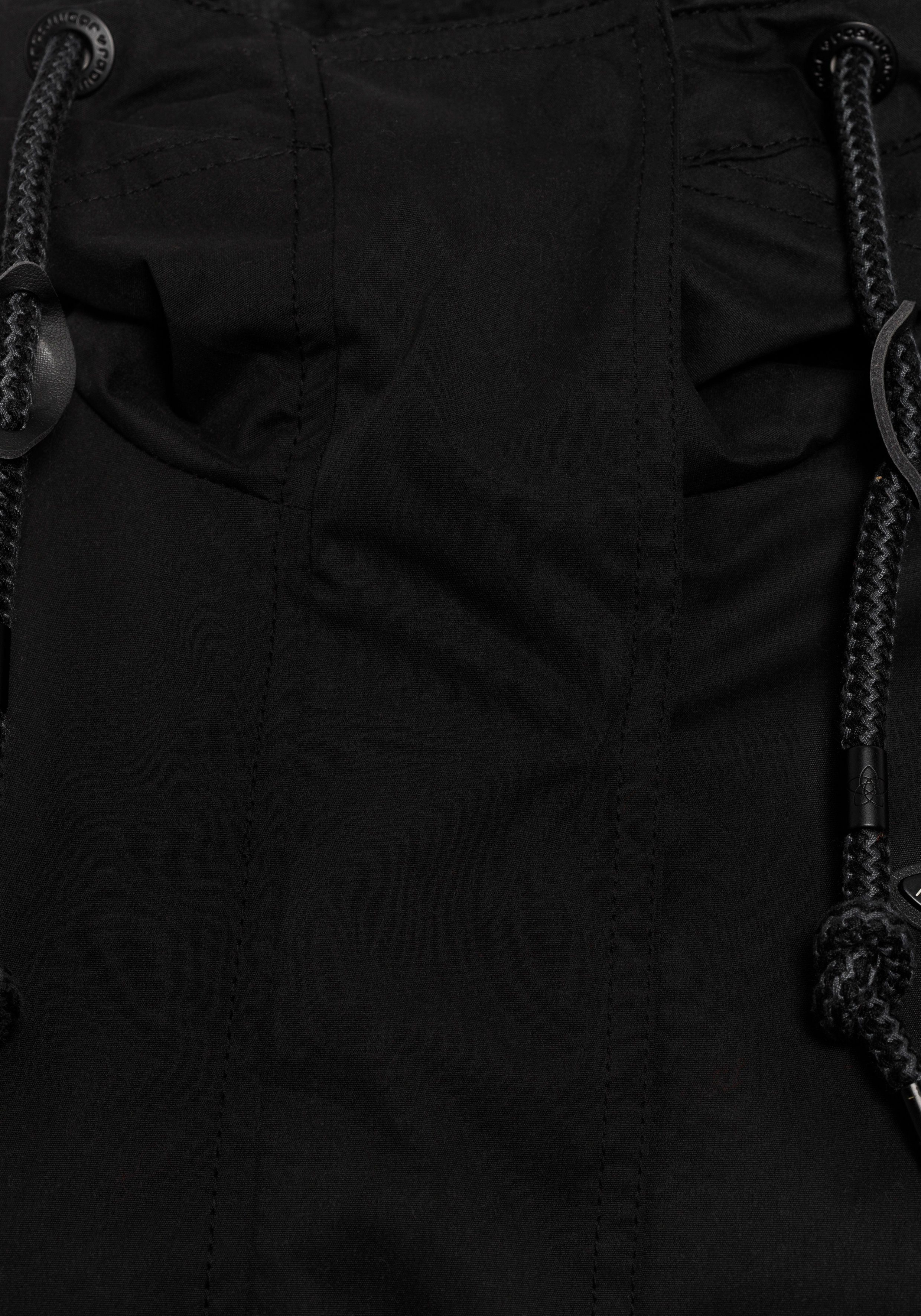 Ragwear Funktionsjacke LENCA stylische Übergangsjacke 1010 Waterproof black fabric