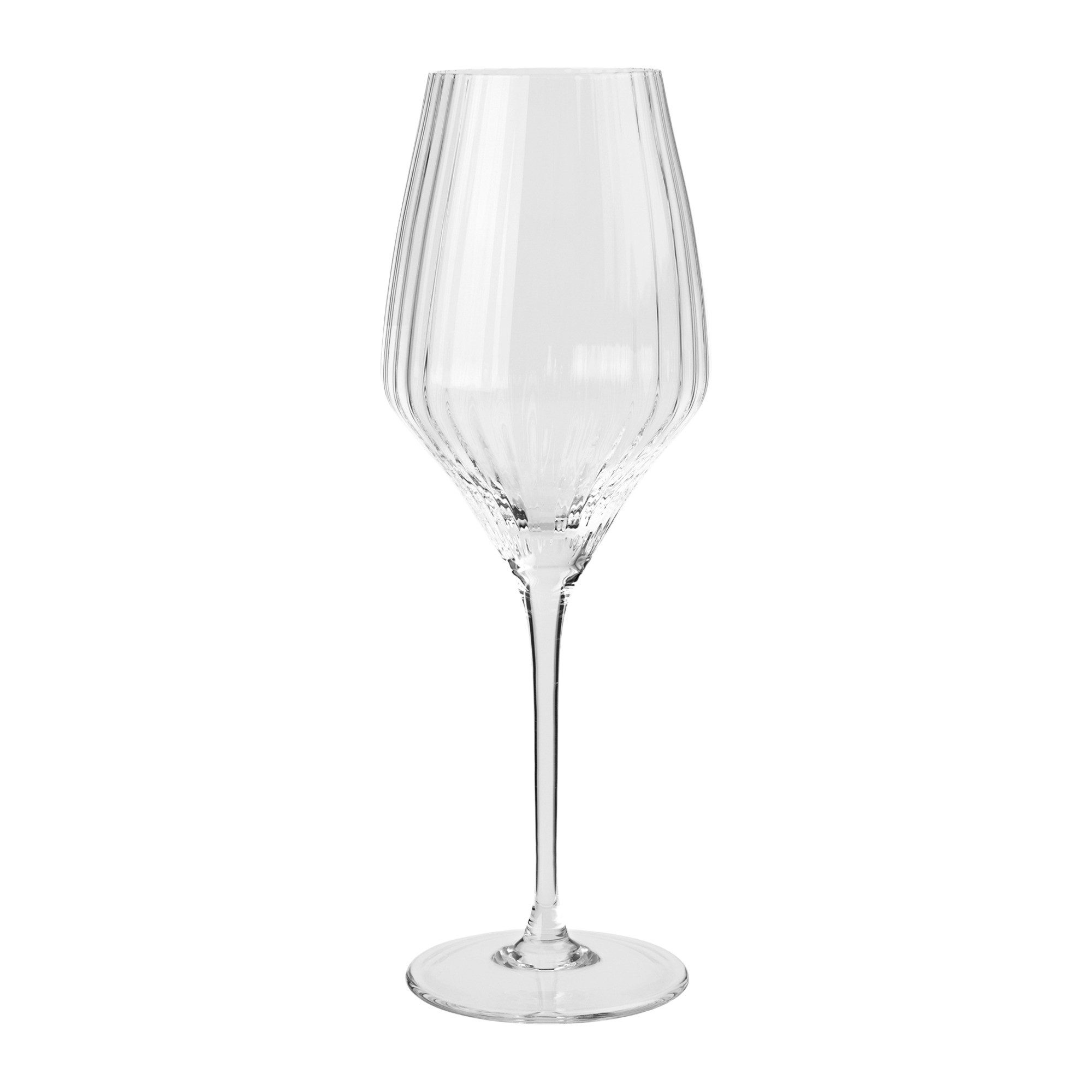 Broste Copenhagen Weißweinglas Broste Copenhagen Sandvig Weissweinglas, Mundgeblasenes Glas Mit Rillen