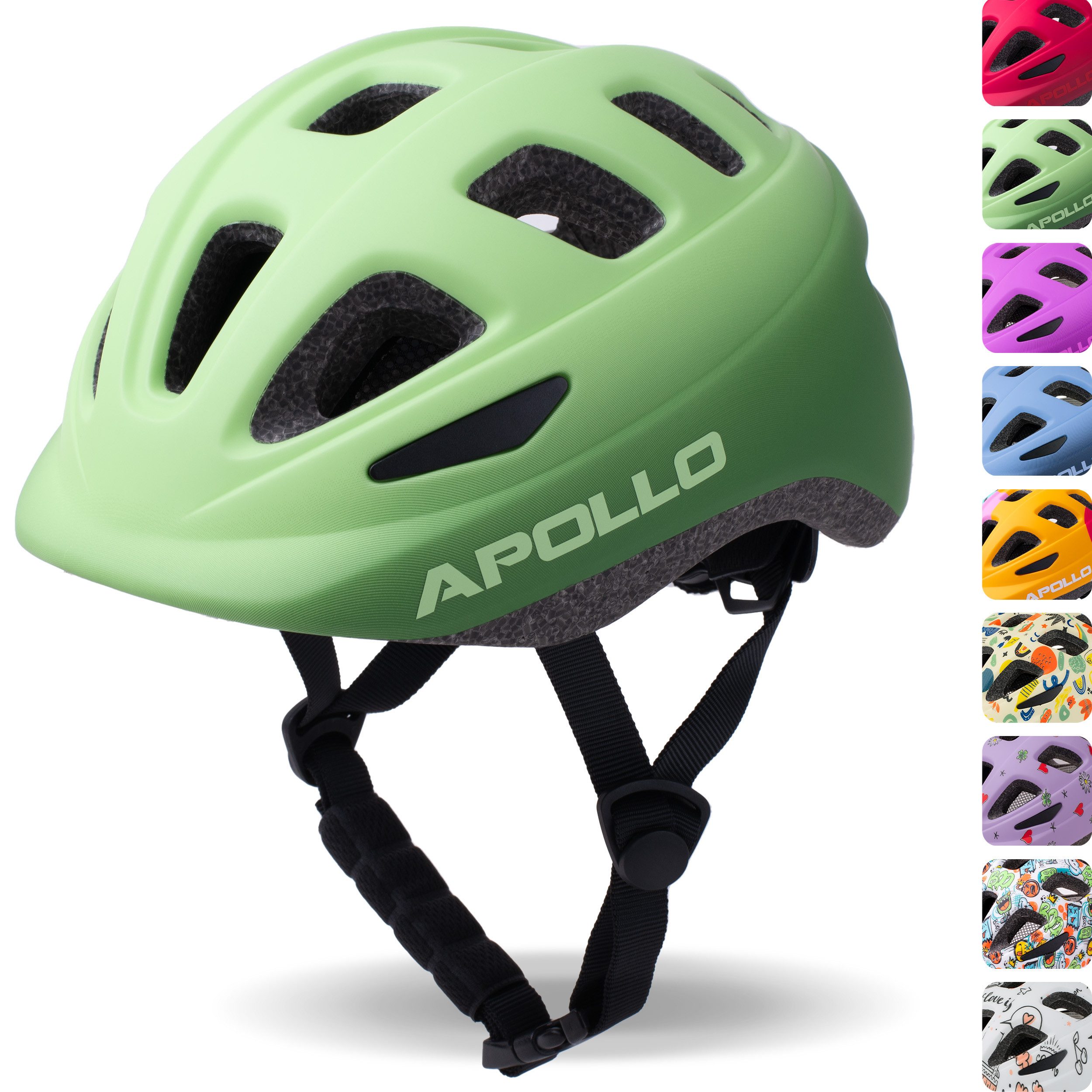 Apollo Inlineskates Fahrradhelm, Kinder & Jugendliche, Multisport-Helm, verstellbar, ab 3 Jahren