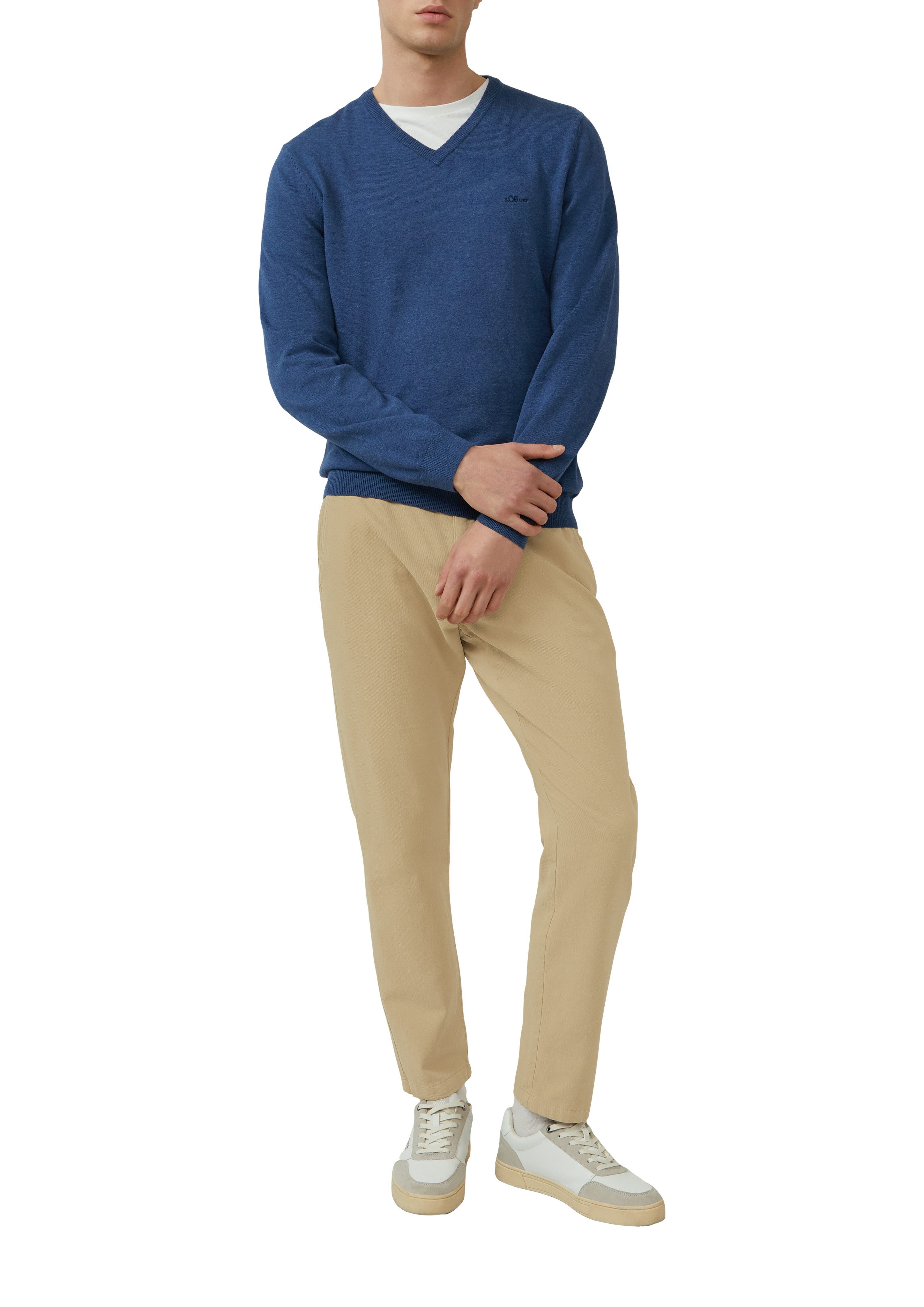 s.Oliver Strickpullover in melierter Optik mit günstig online kaufen