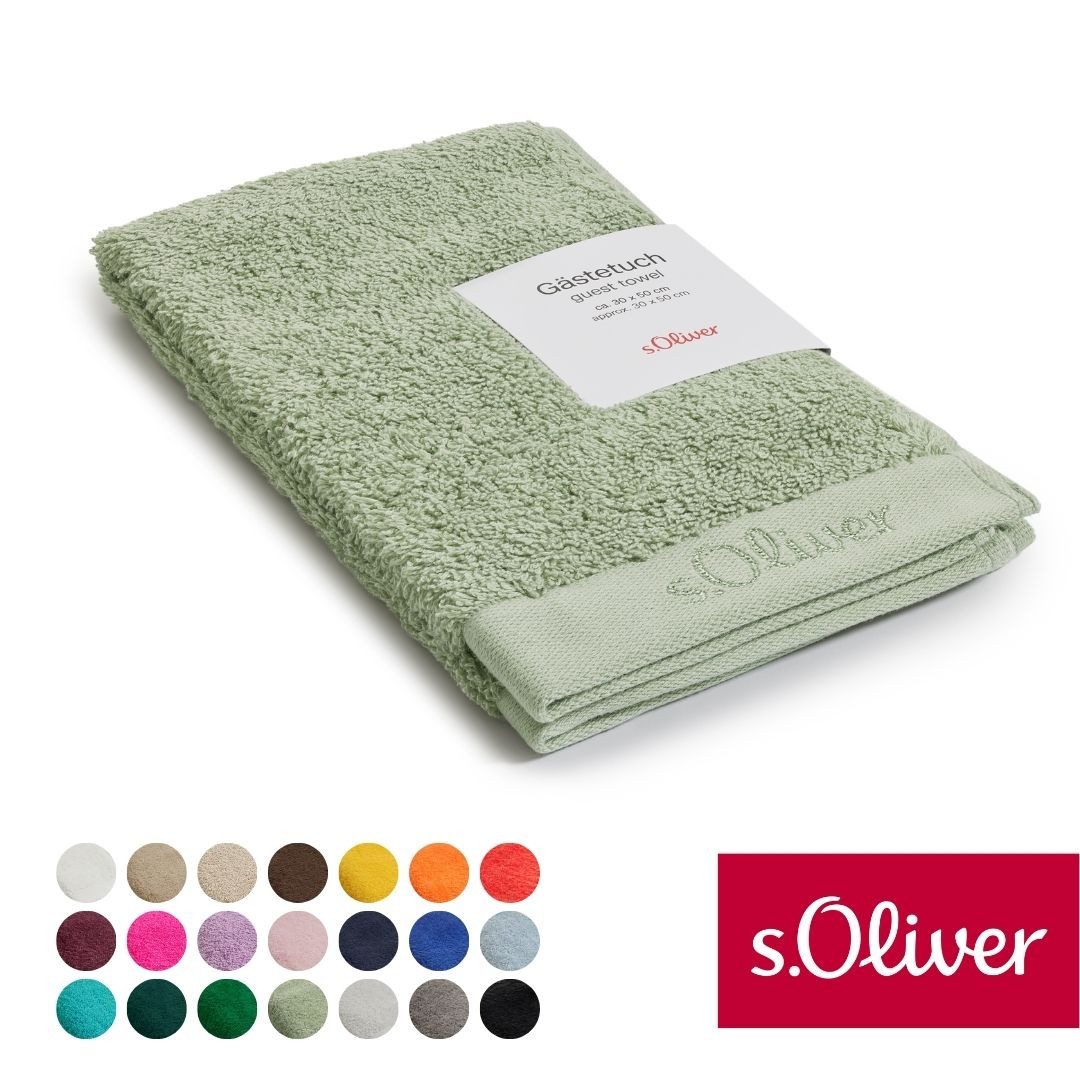 s.Oliver Gästehandtuch s.Oliver, Premium Qualität, 600 gr/m², auch als Sets erhältlich, Walkfrottier (1-St), große Farbauswahl, auch als Duschtuch, Waschhandschuh, Handtuch