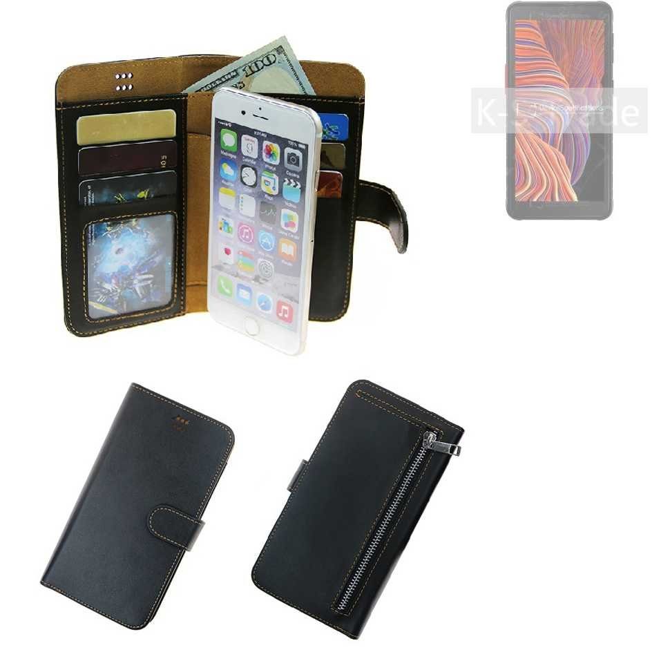 K-S-Trade Handyhülle für Samsung Galaxy XCover 5, Schutz Hülle Klapphülle Case Phone cover Slim Handytasche Handy
