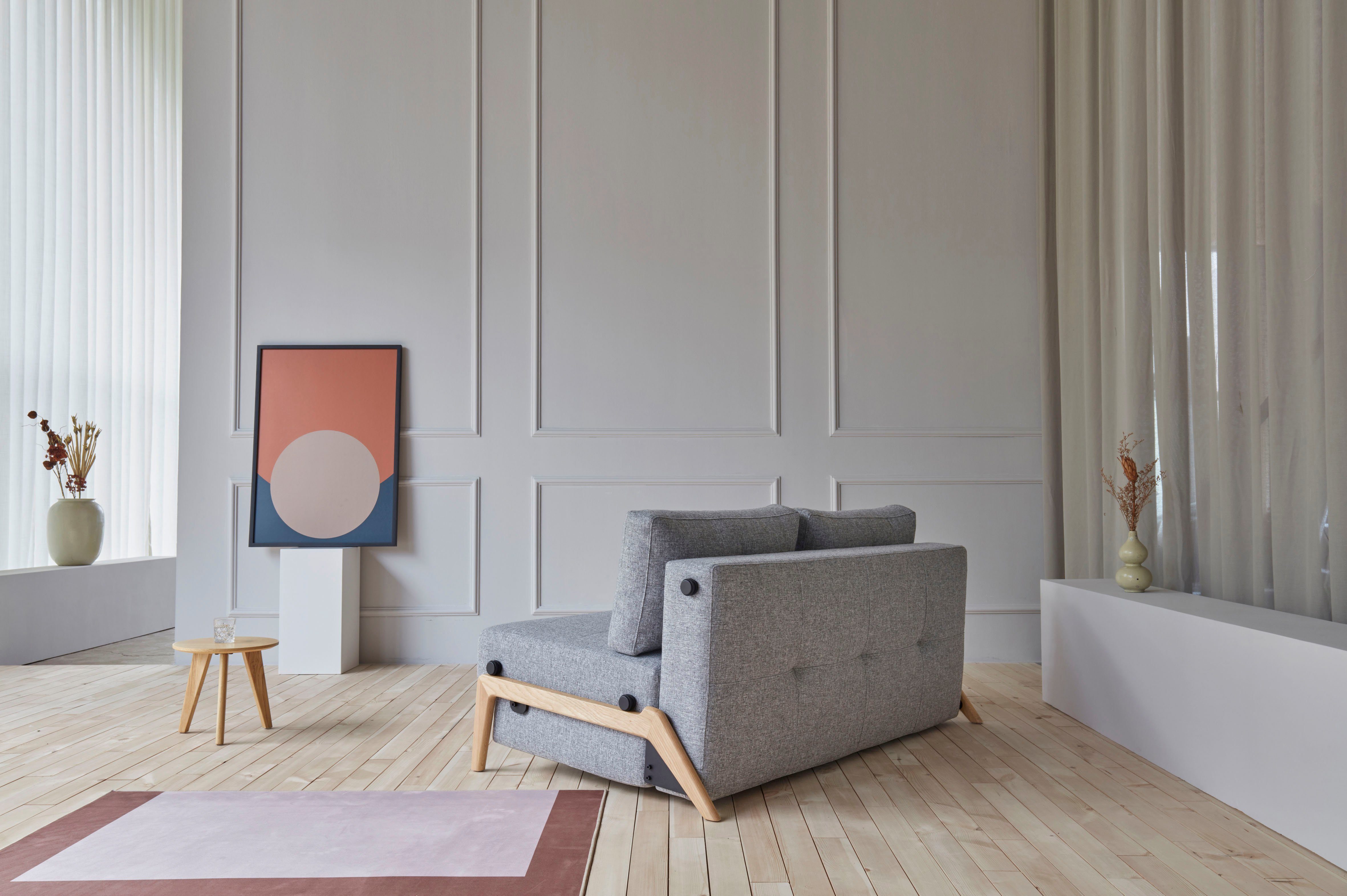 Kompaktes INNOVATION ™ 565 Füßen mit Klappsofa Schlafsofa Eiche LIVING Cubed, aus granit