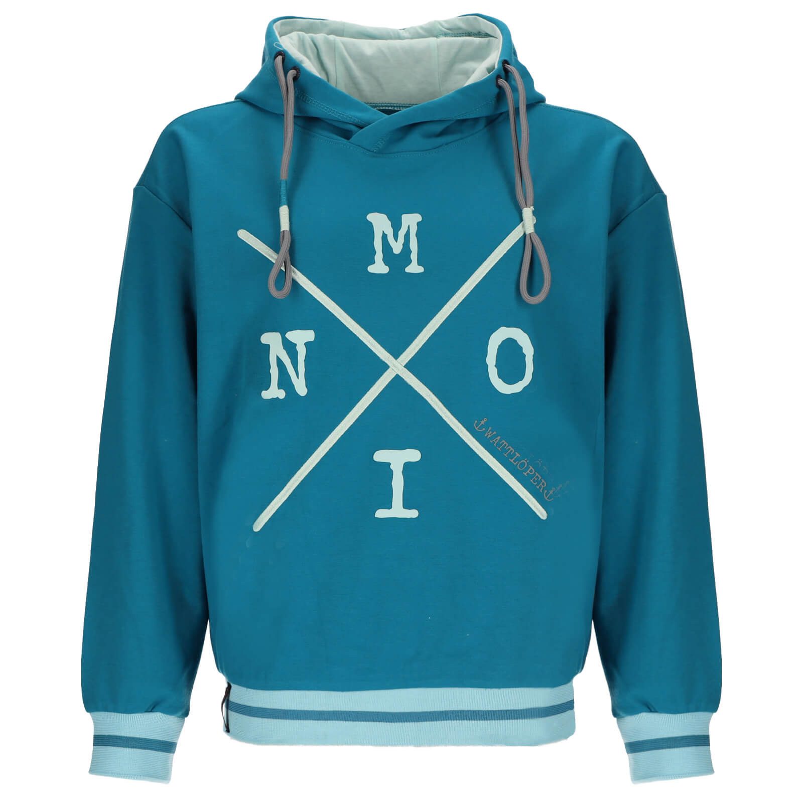 Kapuzenpullover 80715 Damen Sweathoody Hoodie-Pullover mit Schriftzug X-Stick Moin