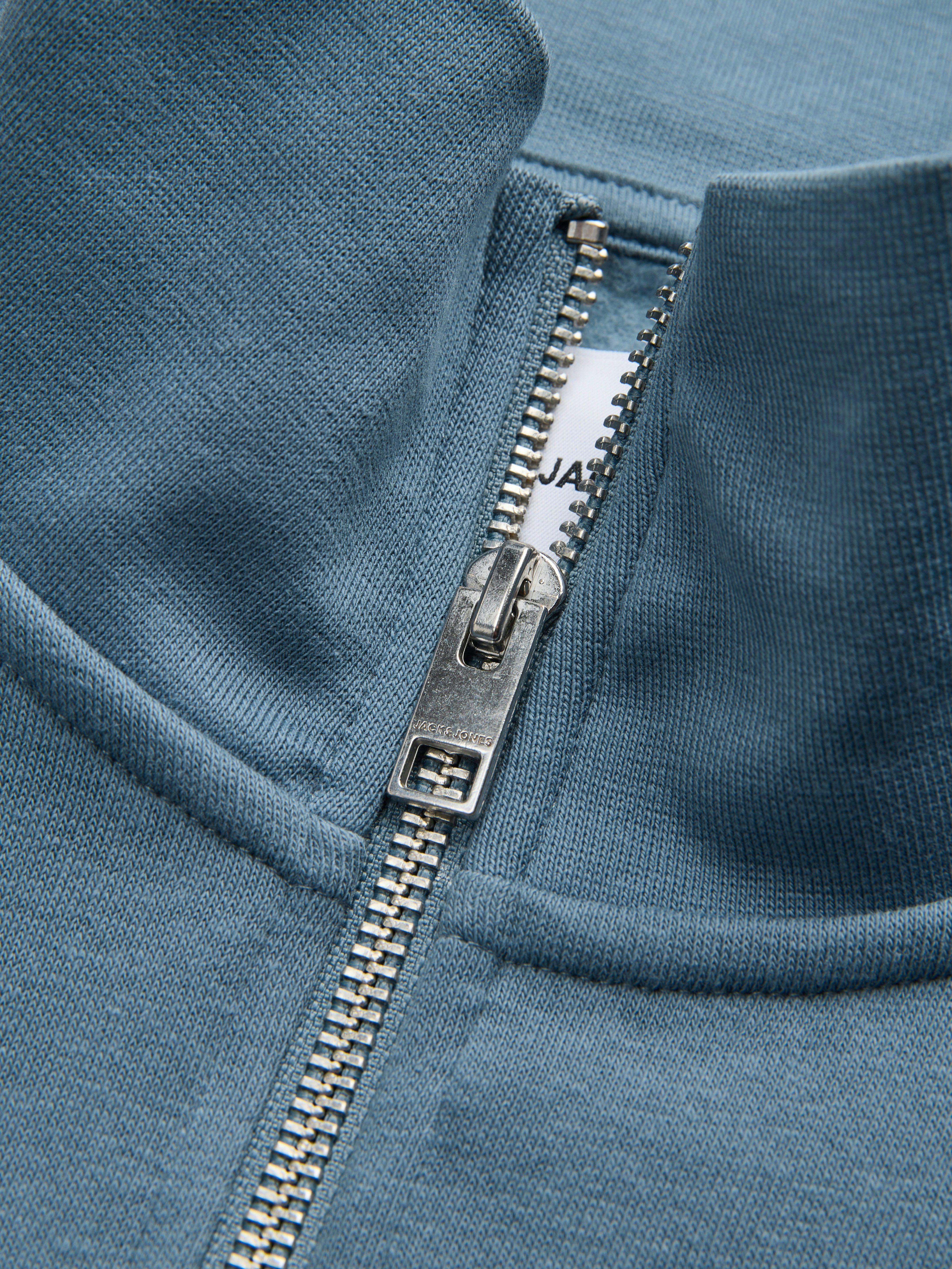 Jack & Jones Sweatshirt JJESOHO SWEAT QUARTER ZIP HN NOOS Baumwollmischung, relaxed fit