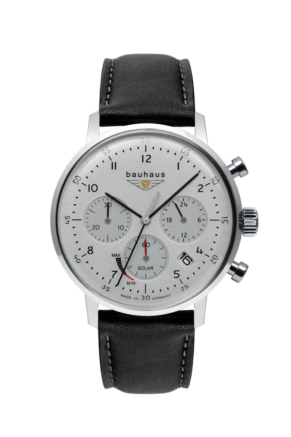 bauhaus Chronograph 2086-1, Armbanduhr, Herrenuhr,Solar,Stoppfunktion,Made günstig online kaufen