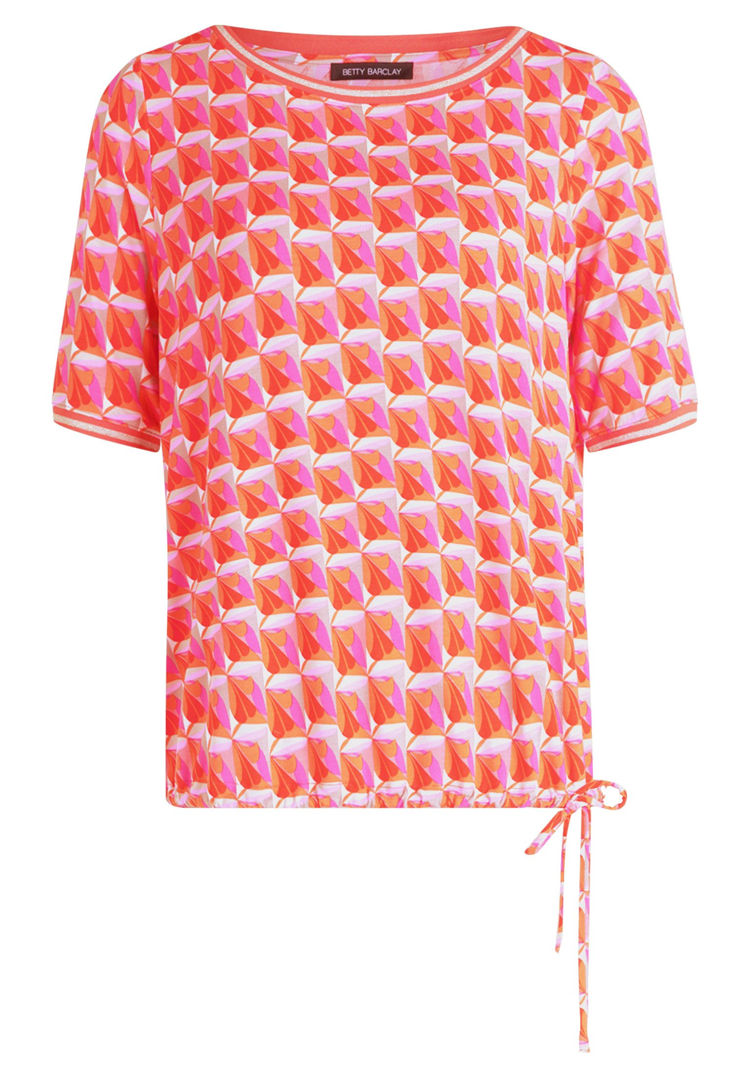 Betty Barclay Kurzarmshirt Damen Casual-Shirt mit Tunnelzug (1-tlg) Rippbün günstig online kaufen