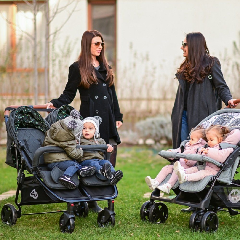 Lorelli Twin Stroller, Twin Pram, Changing Bag, One-Hand Folding System, Foot Cover