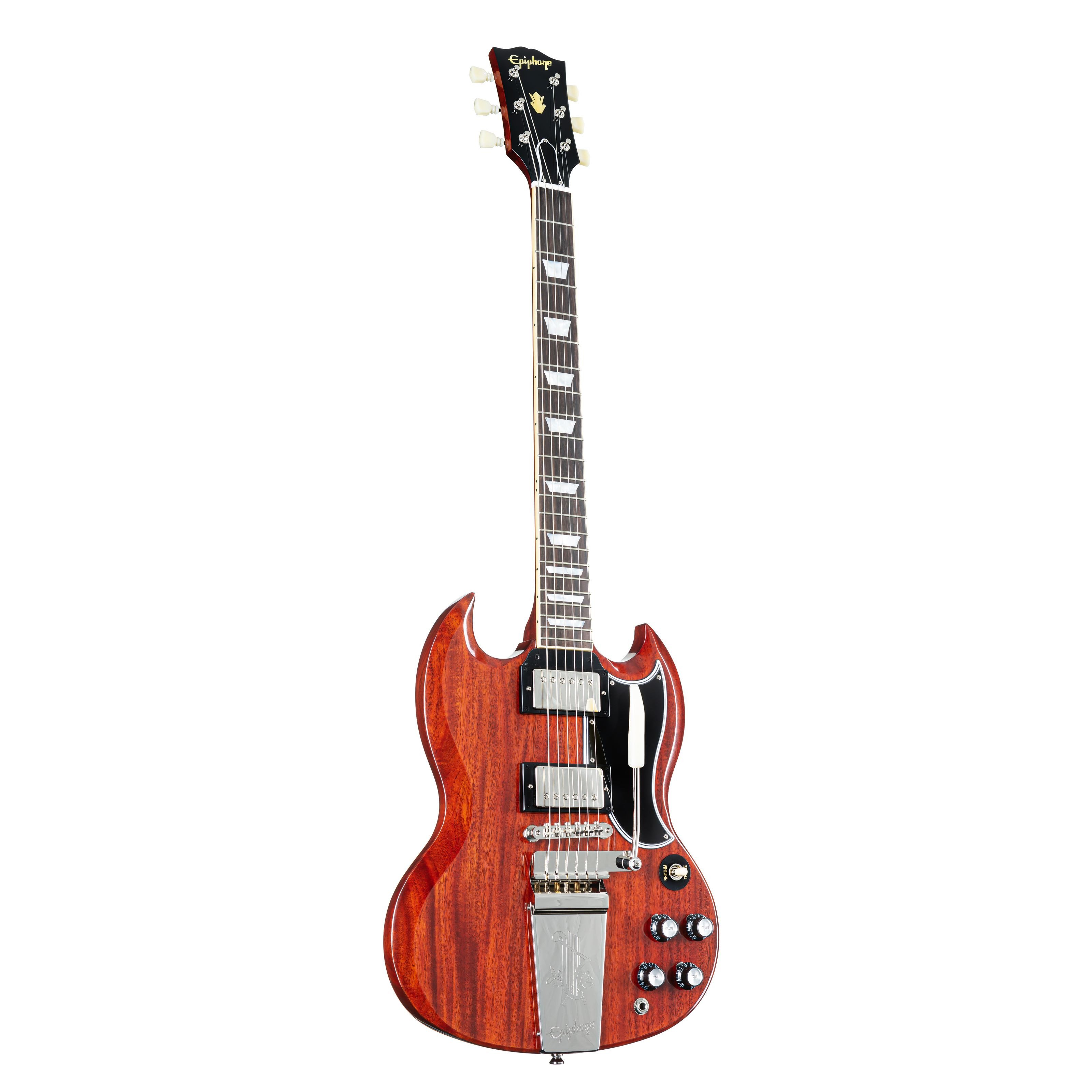 Epiphone E-Gitarre, E-Gitarren, Double Cut Modelle, 1964 SG Standard with Maestro Vibrola Cherry Red - Double Cut