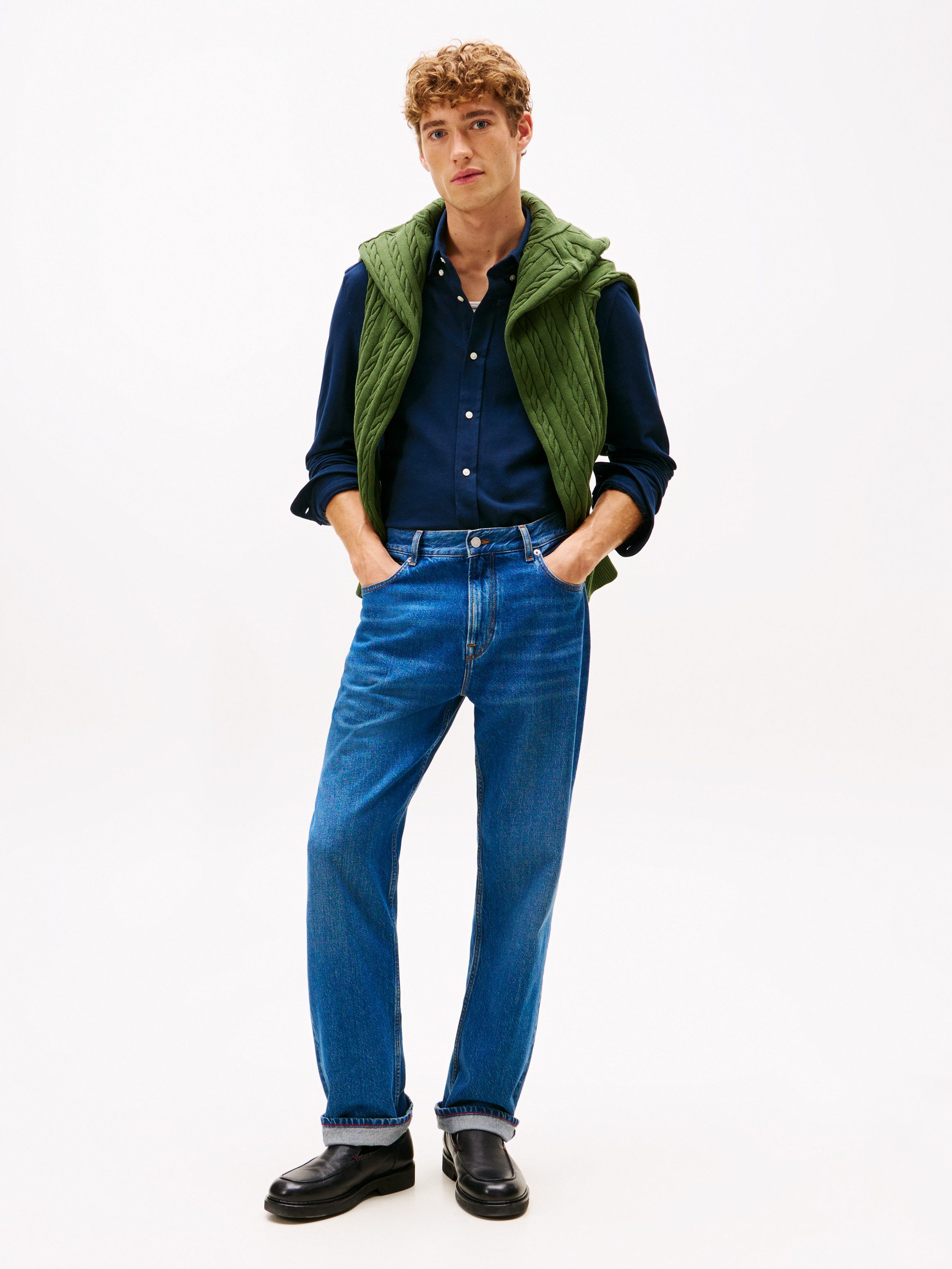 Tommy Hilfiger Langarmhemd KNIT PIQUE FEATHERWEIGHT – Bild 3 von 5