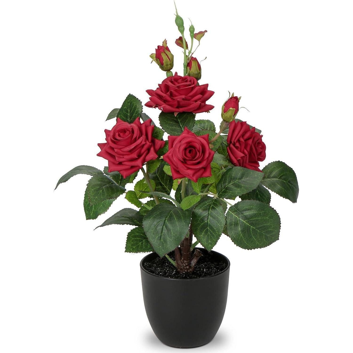 Kunstblume 34CM Kunstblumen Rosenbusch Künstliche