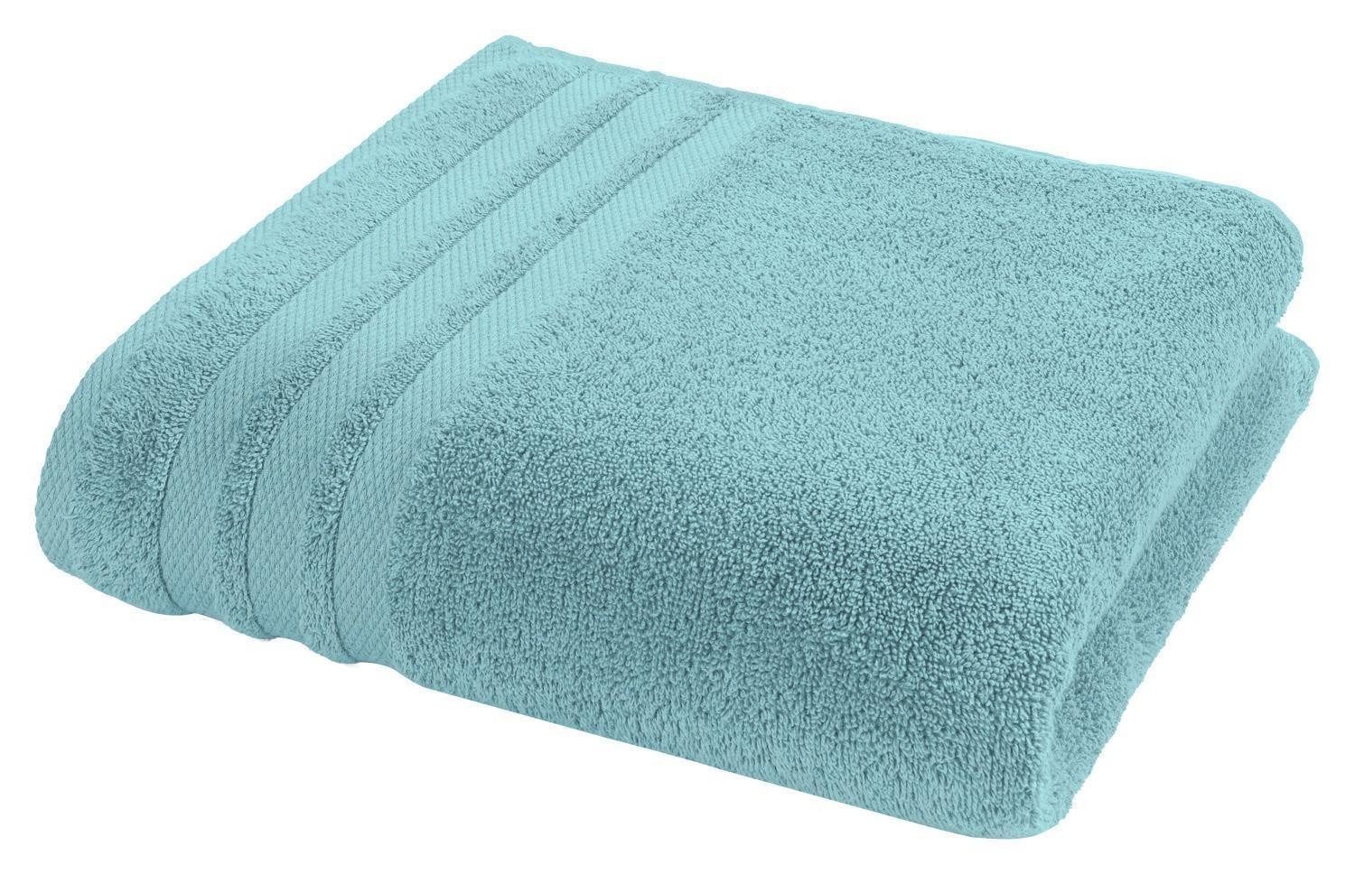 casa NOVA Duschtuch MADRID, 70 x 140 cm, Blau, (1-St), 450 g/qm, waschbar bei 40 °C