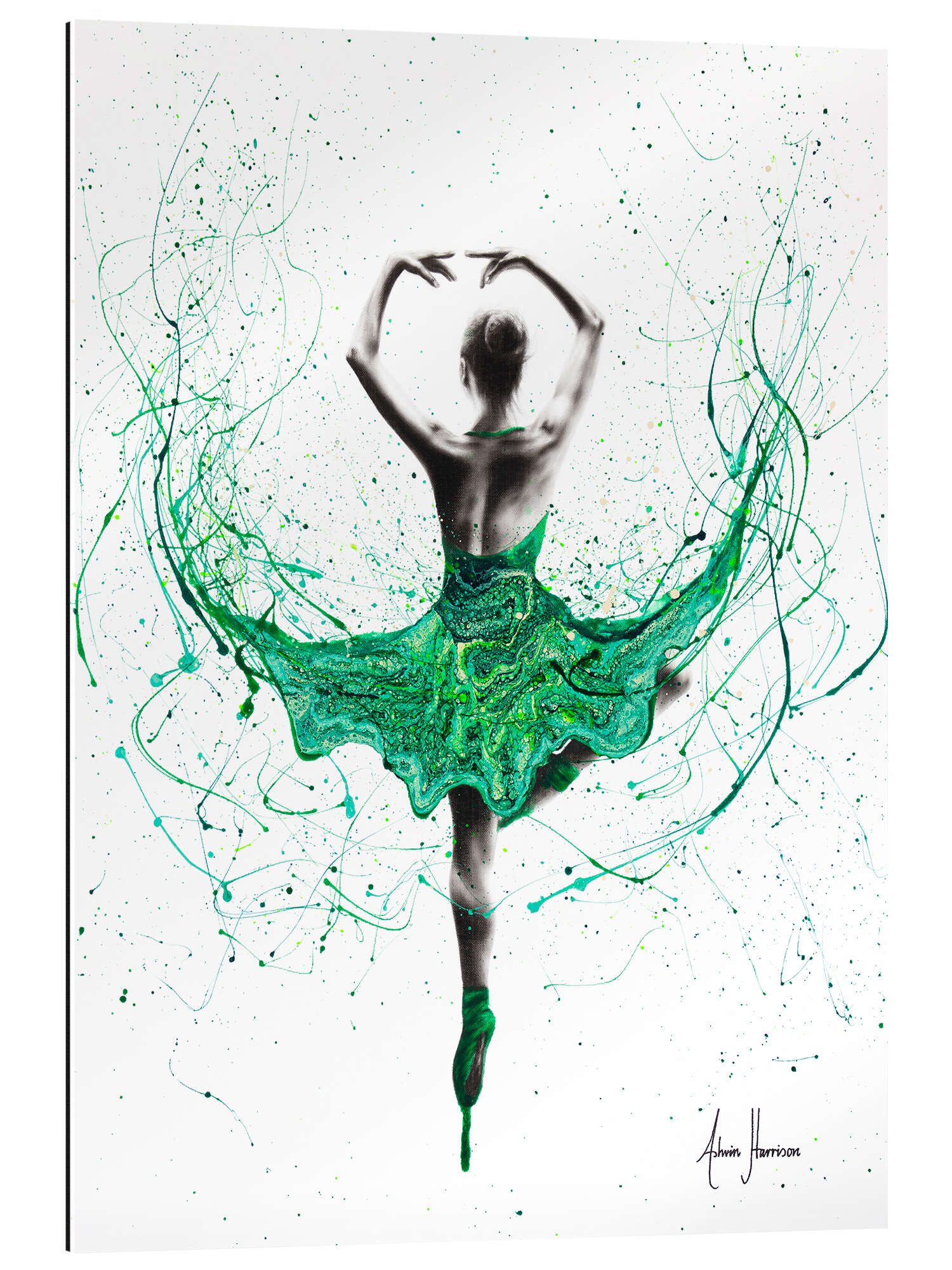 Posterlounge Wandbild Balletttänzerin in Smaragd, Ashvin Harrison 2016-2022 Collection, erhältlich als Poster, Leinwandbild, Wandsticker oder Acrylglasbild