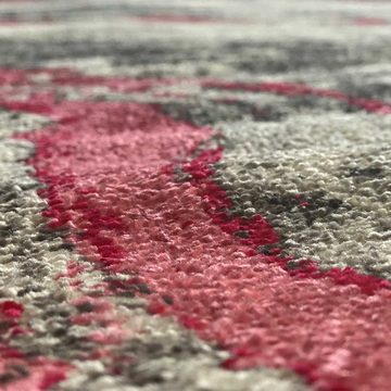 Teppich Teppich Wohnzimmer Abstrakt Wellen LAWA Kurzflor Rot, Vimoda, Rechteckig