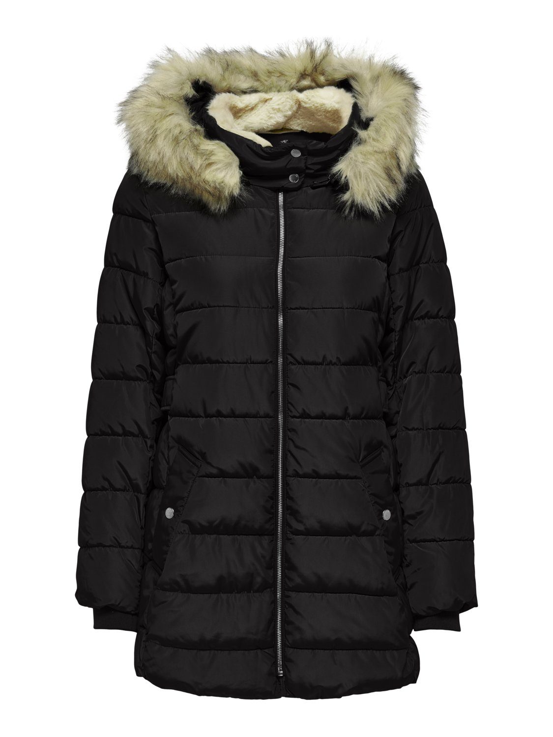 Stolz auf Popularität ONLY Wintermantel ONLY Damen Winter-Jacke Stepp-Mantel Fellkapuze OnlCamilla
