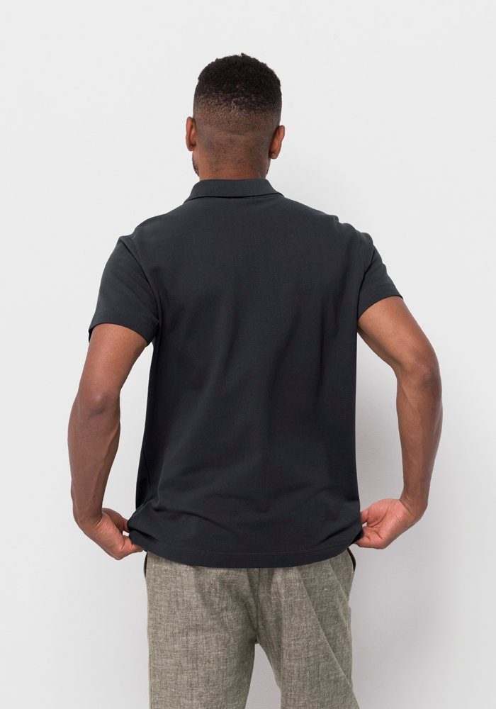 POLO Jack Wolfskin black ESSENTIAL M Poloshirt