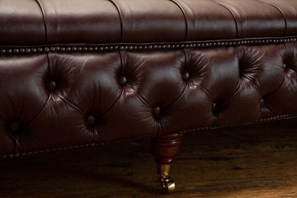 Sitzers JVmoebel 4 Klassische Leder Luxus Sofort 4-Sitzer 100% Chesterfield Sofa