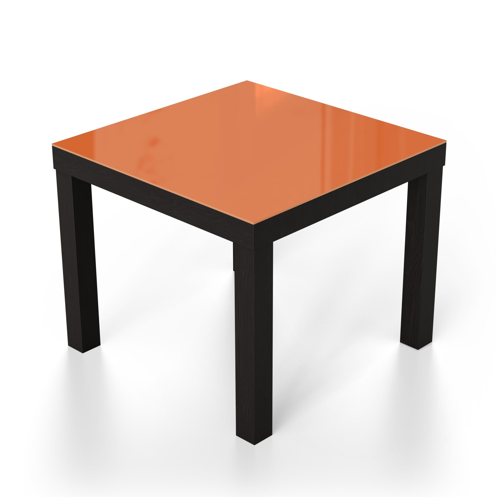 - Schwarz modern Orange', Beistelltisch Glas Glastisch Couchtisch DEQORI 'Unifarben