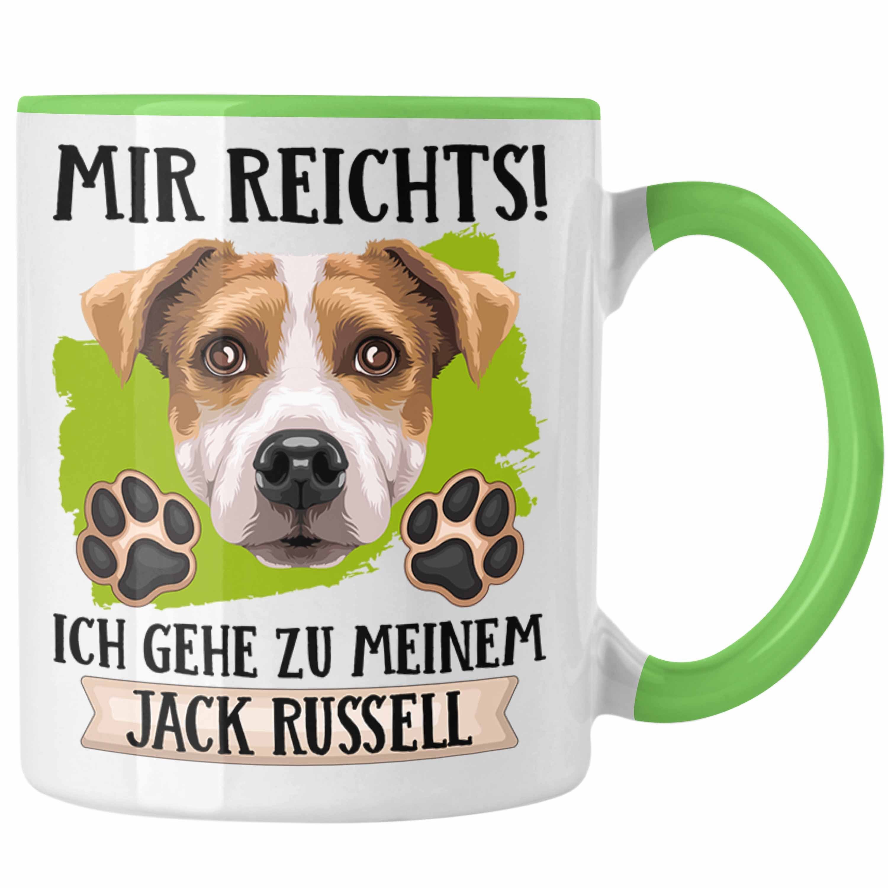Trendation Tasse Jack Russel Besitzer Tasse Geschenk Lustiger Spruch Geschenkidee Mir R Grün | Teetassen