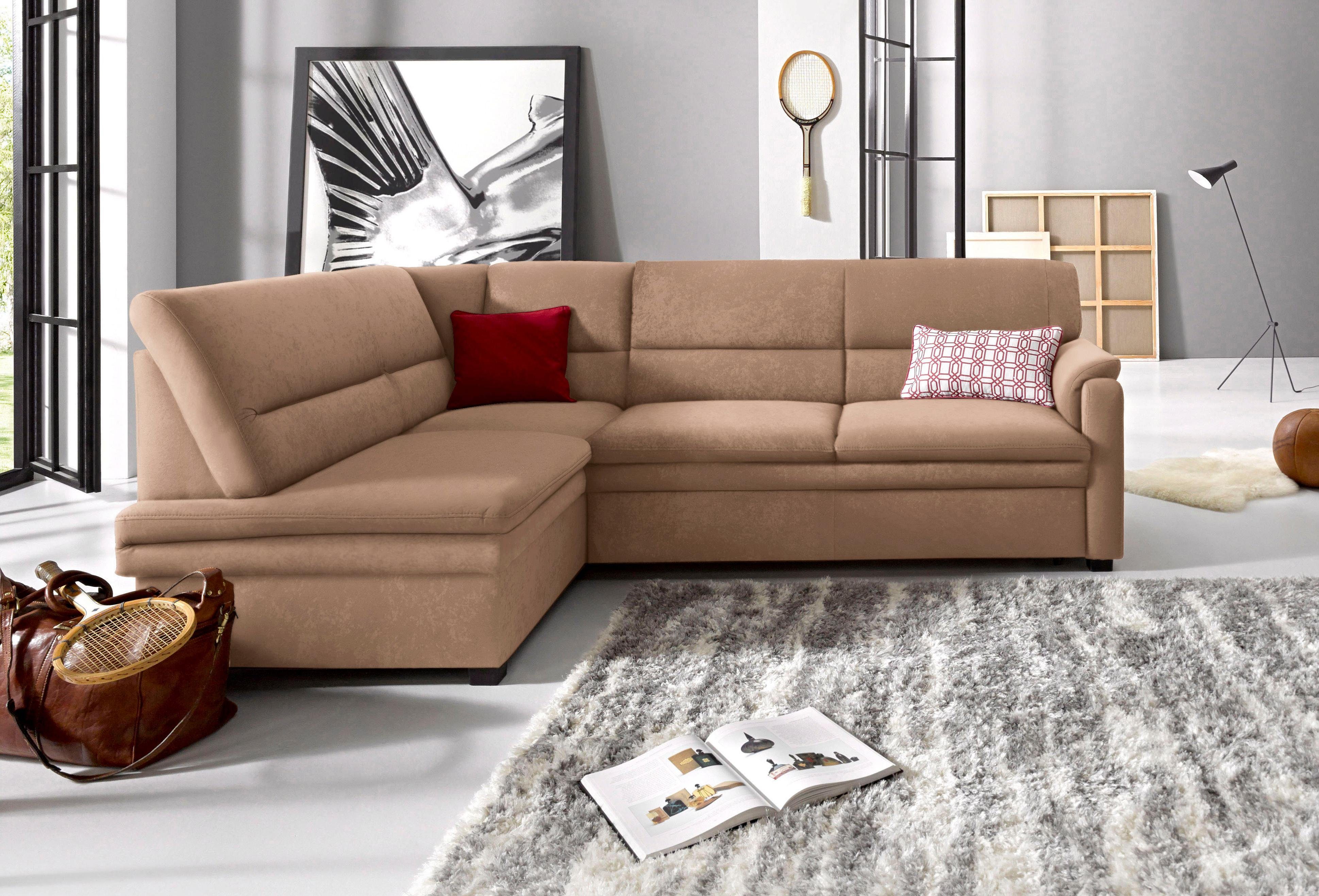sit&more Ecksofa Pisa L-Form, mit Federkern, günstig online kaufen