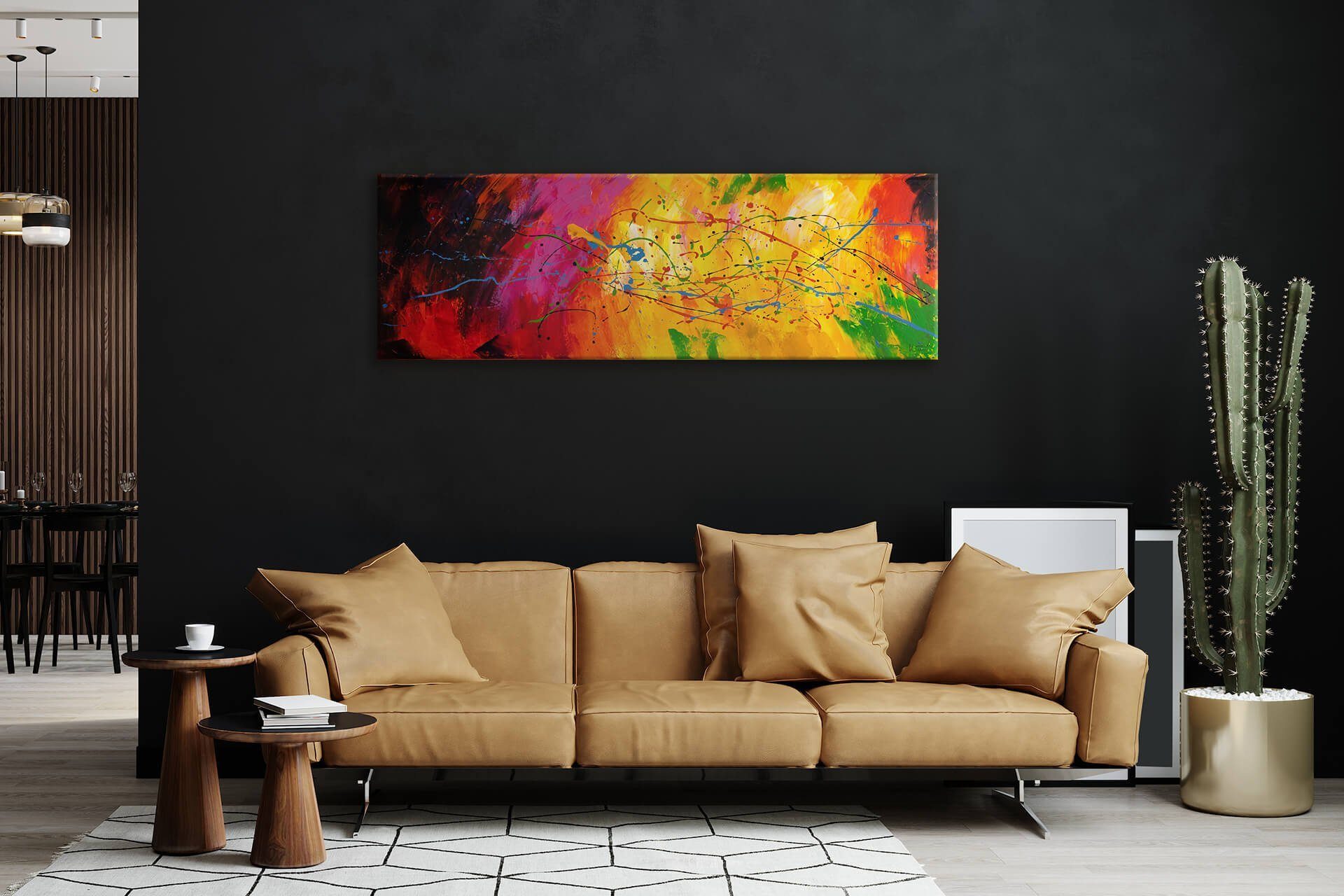 KUNSTLOFT Gemälde Lucid 150x50 HANDGEMALT Wohnzimmer Wandbild Leinwandbild cm, 100% Dream