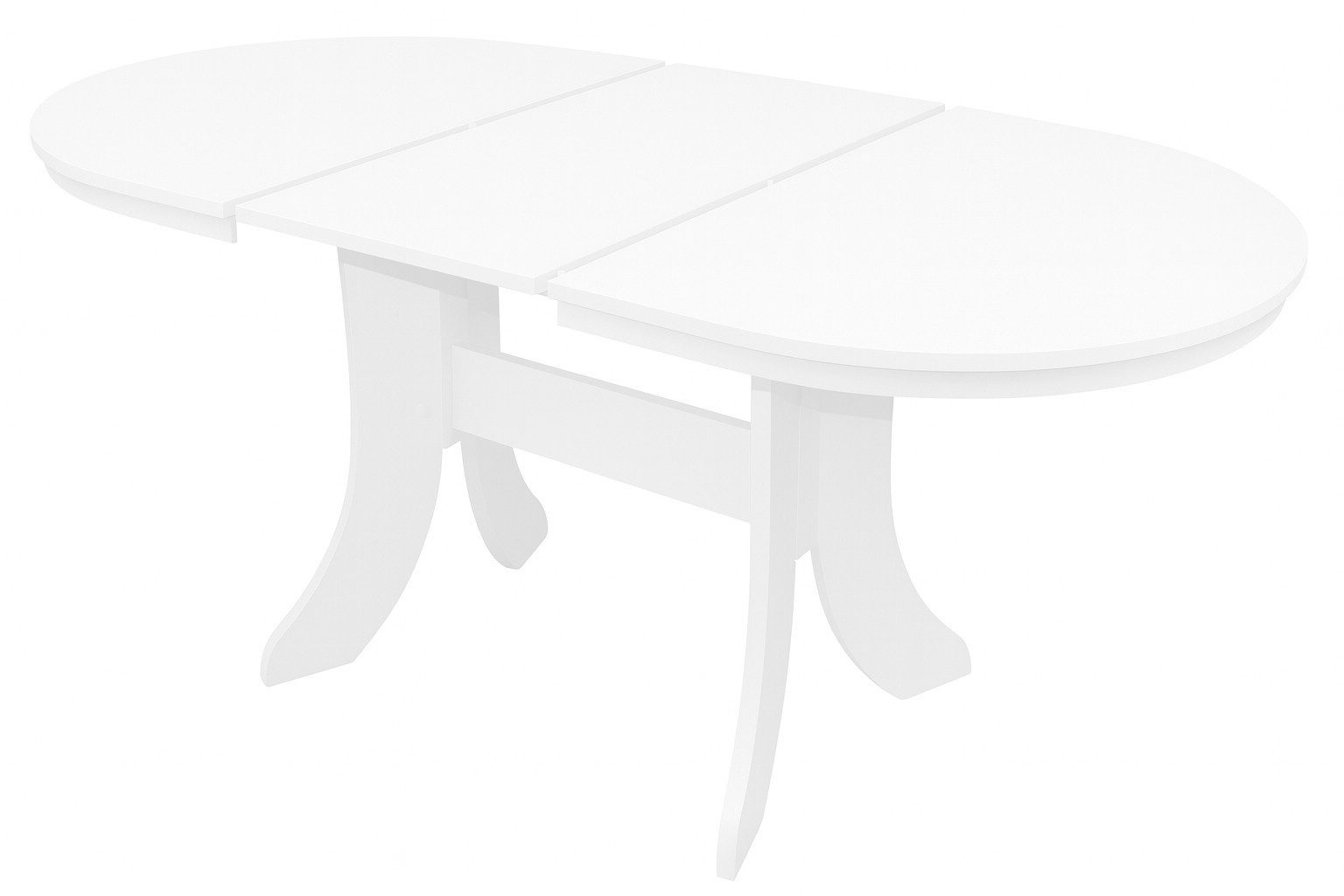 moebel-direkt-online Esstisch Auszugs-Esstisch oval, von 120 cm bis auf 160 cm ausziehbar, Tischplatte ausziehbar. Einlegeplatte unter der Tischplatte